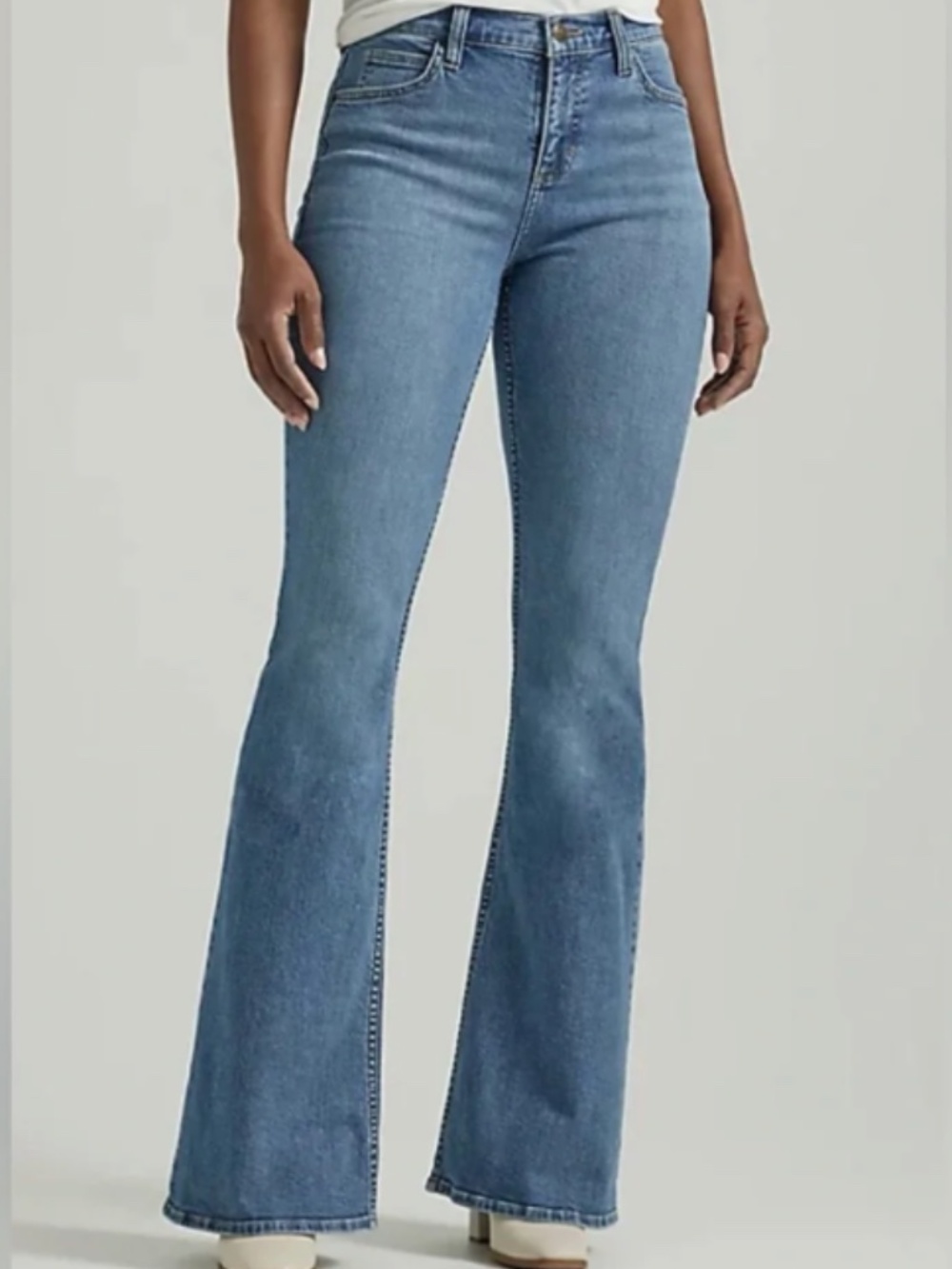 Lee Elevated Retro Flare Women's 6 Medium Blue Jeans